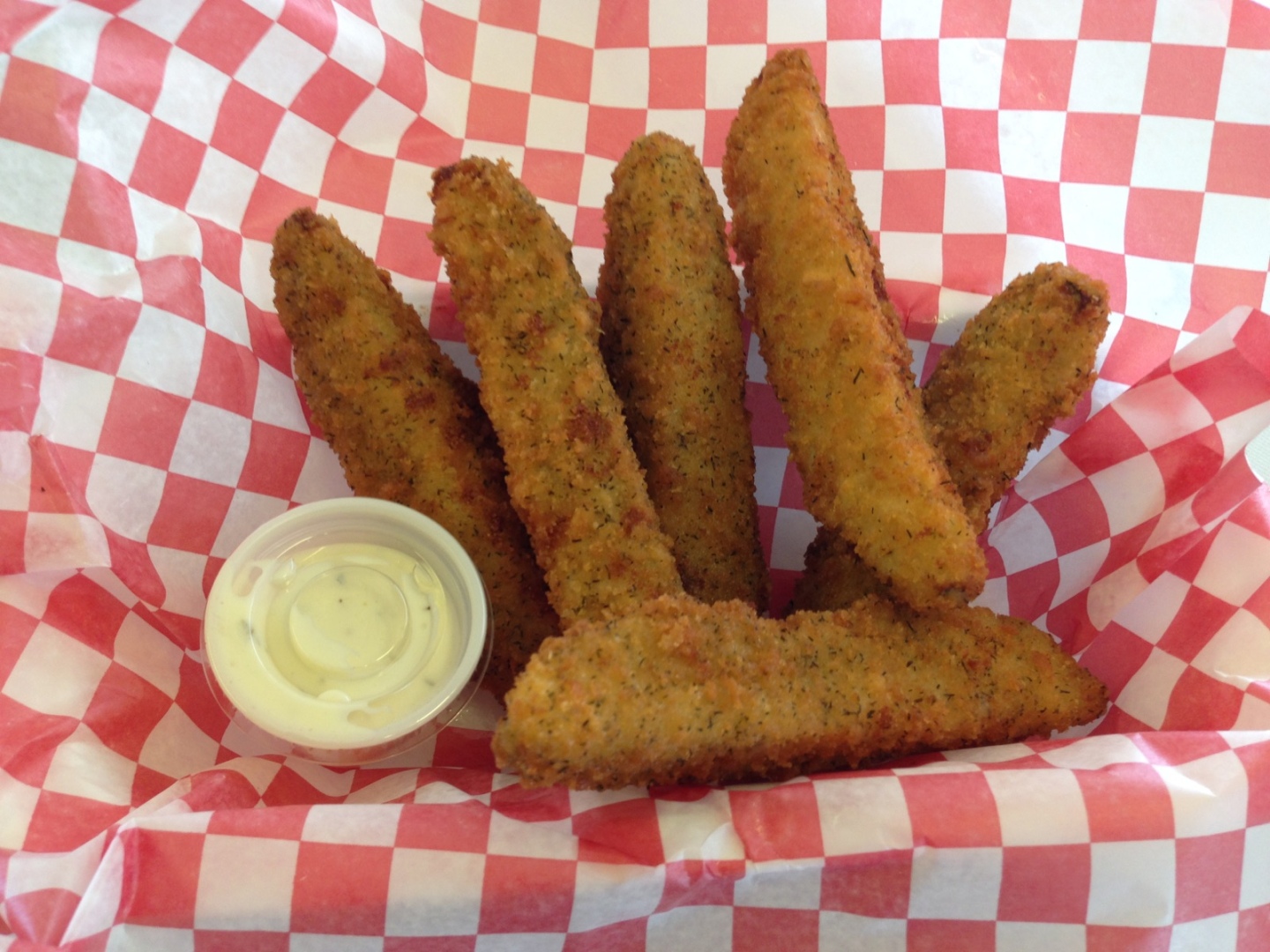 Breaded Dill Pickle Spears & Dip